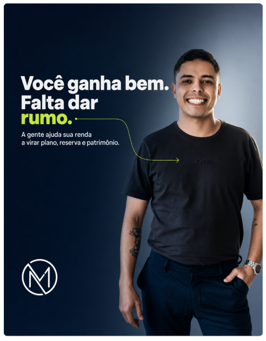 Adilson Murilo ao lado da mensagem: Você ganha bem. Falta dar rumo.